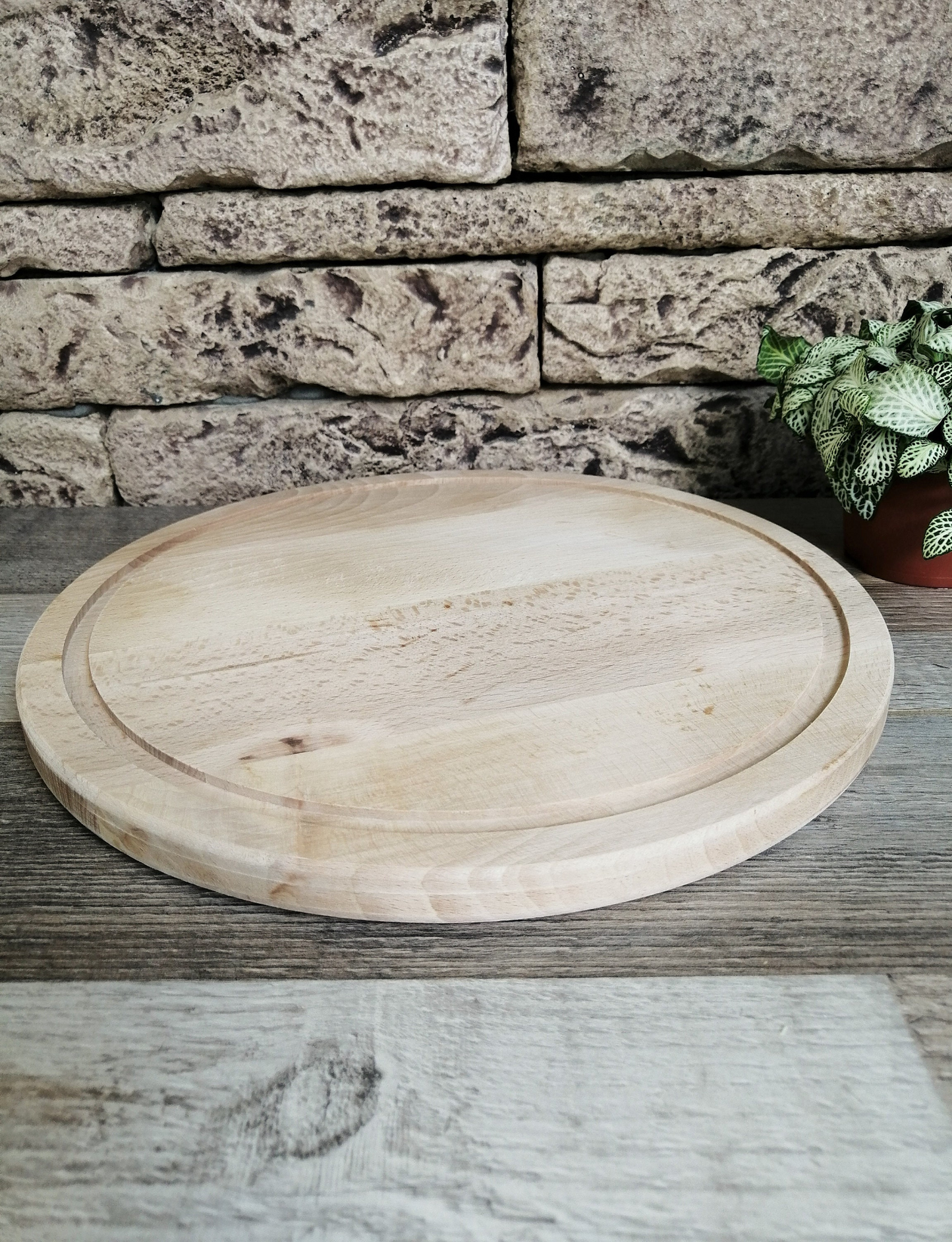 Round Charcuterie Board, Serving Cheese Platter, Wood Serving Tray