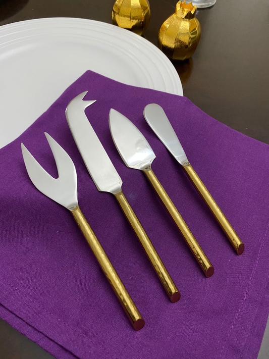 Golden Cheese knives set of 4 (Stainless Steel)