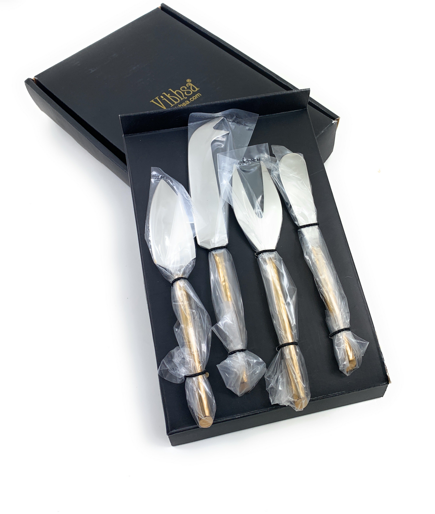 Golden Cheese knives set of 4 (Stainless Steel)