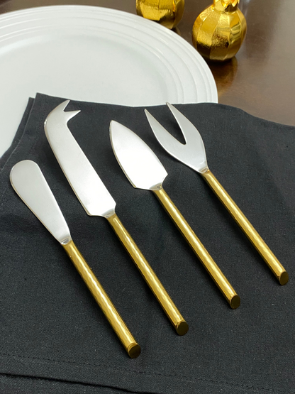 Golden Cheese knives set of 4 (Stainless Steel)