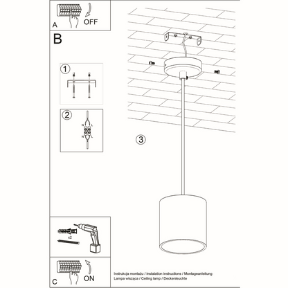 Pendant lamp ORBIS 1 white