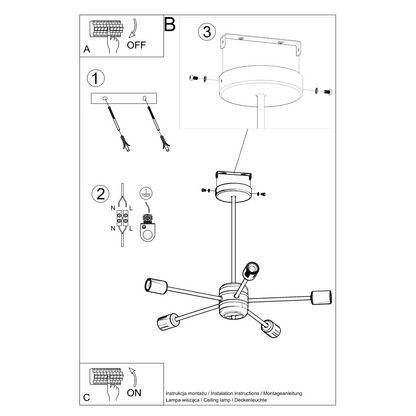 Chandelier LANGO 5 black