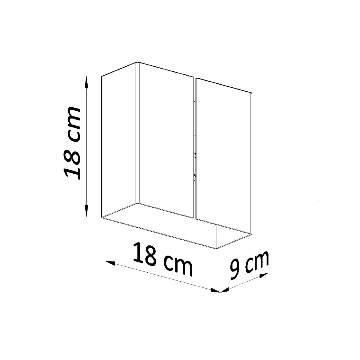 Vägglampa LINEA, Vit