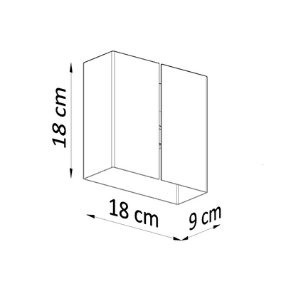 Vägglampa LINEA, Vit