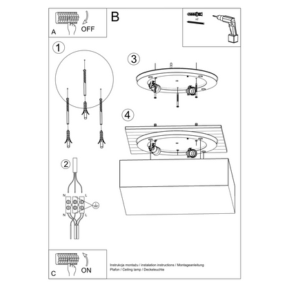 Ceiling lamp HORUS white