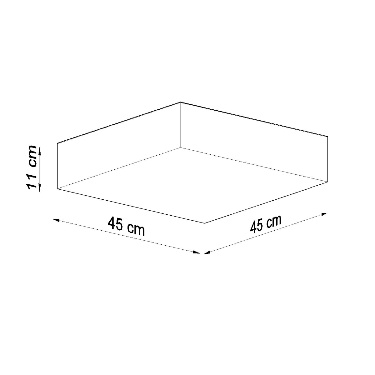 Taklampa HORUS 45, Grå