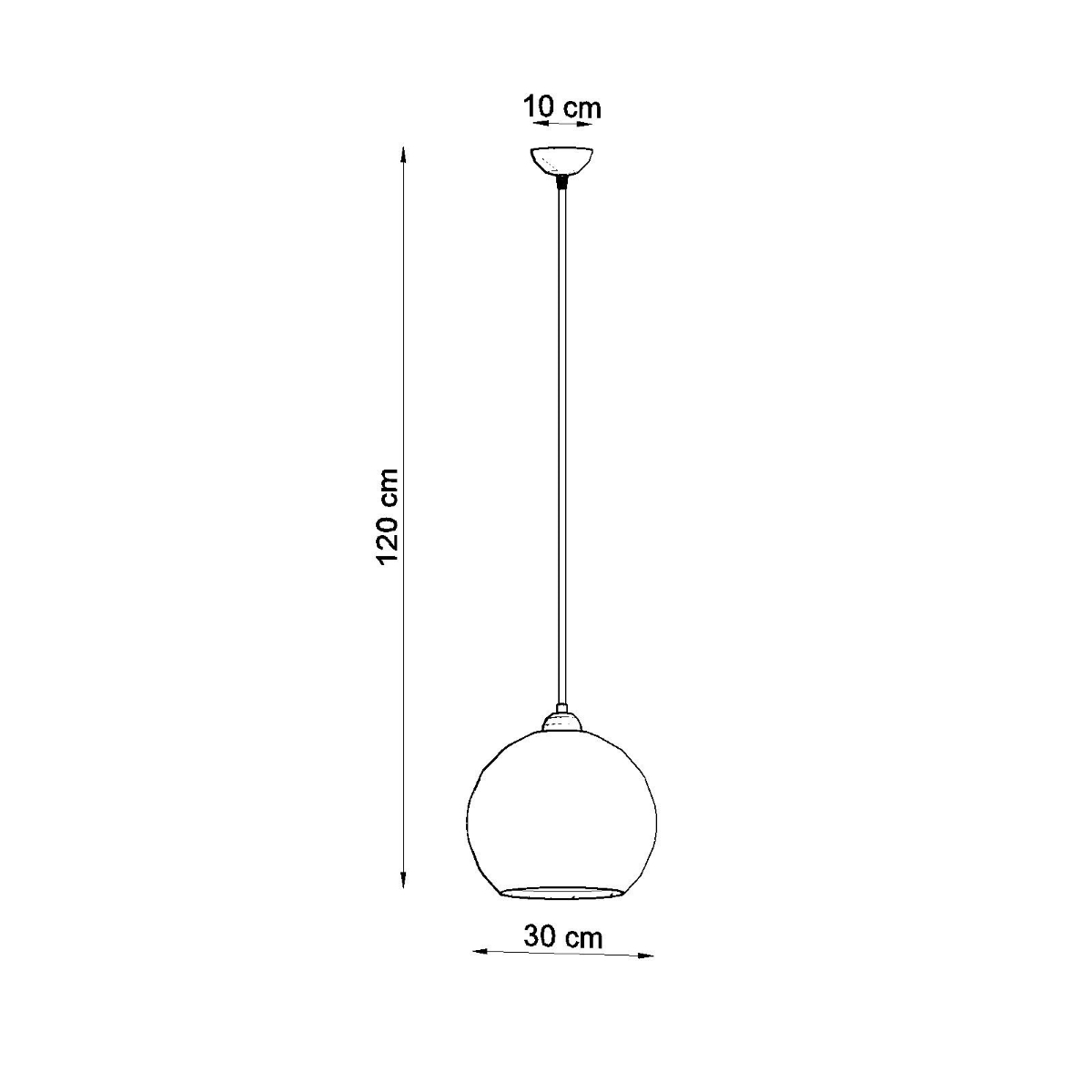 Taklampa BALL, Vit