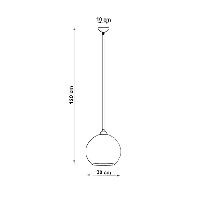 Taklampa BALL, Vit