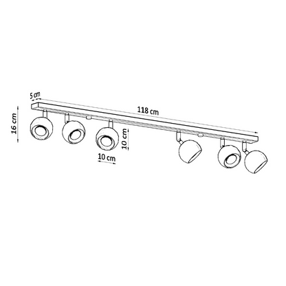 Ceiling lamp OCULARE 6L white