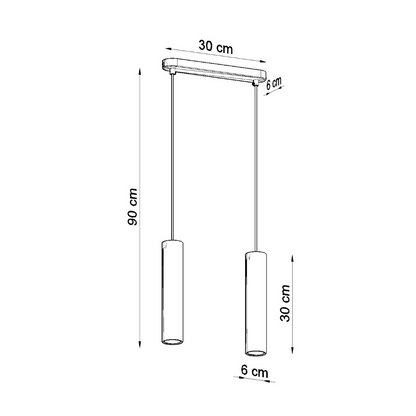 Pendant lamp LINO 2 wood