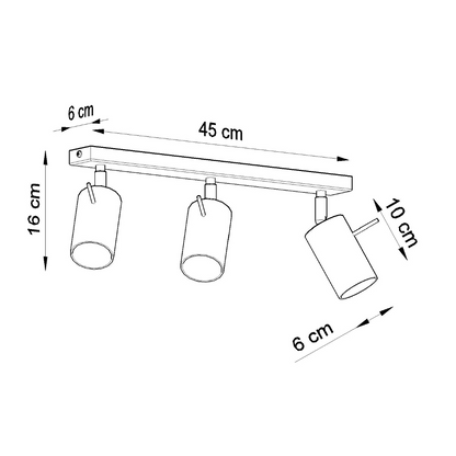 Ceiling lamp RING 3 chrome