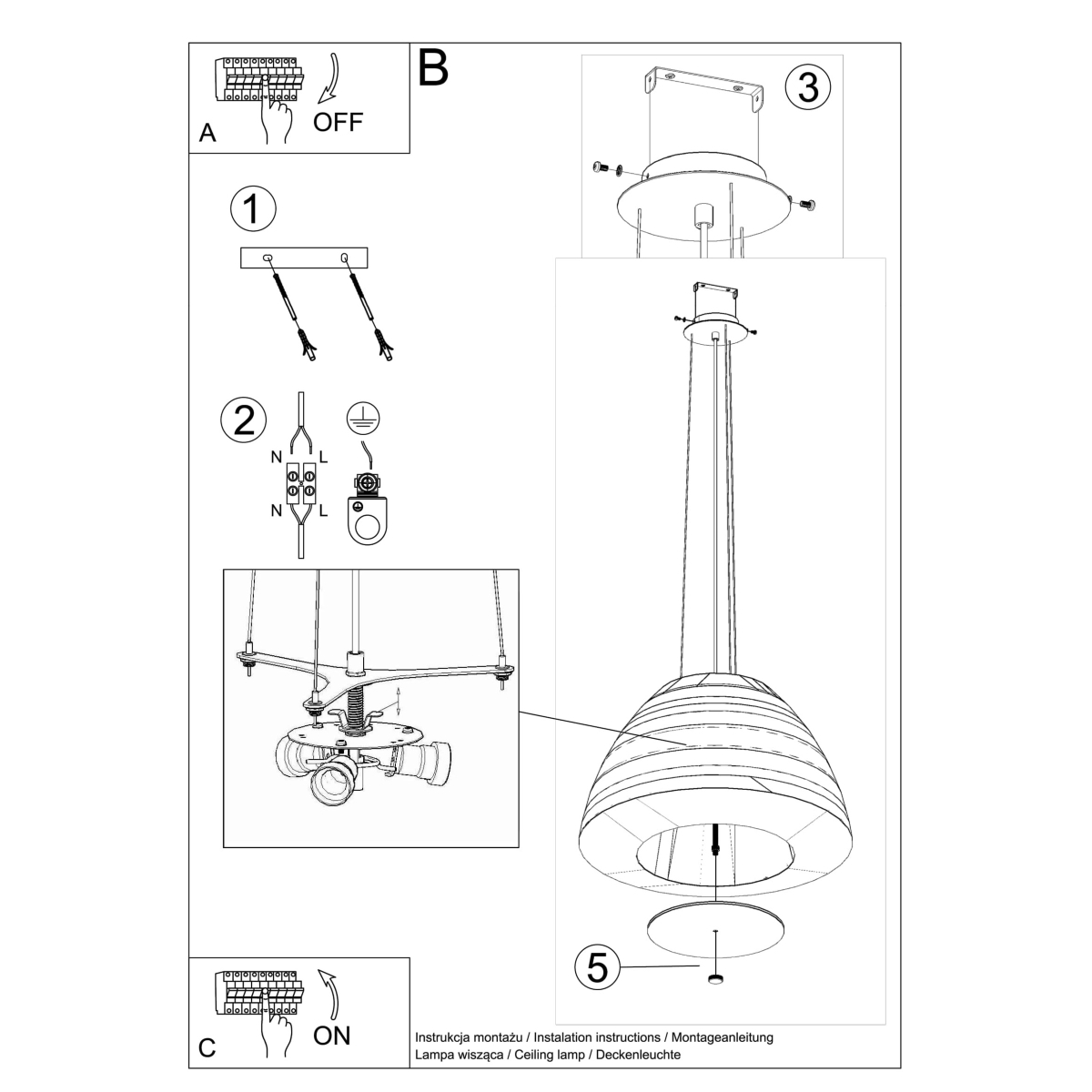 Chandelier BELLA 60 white