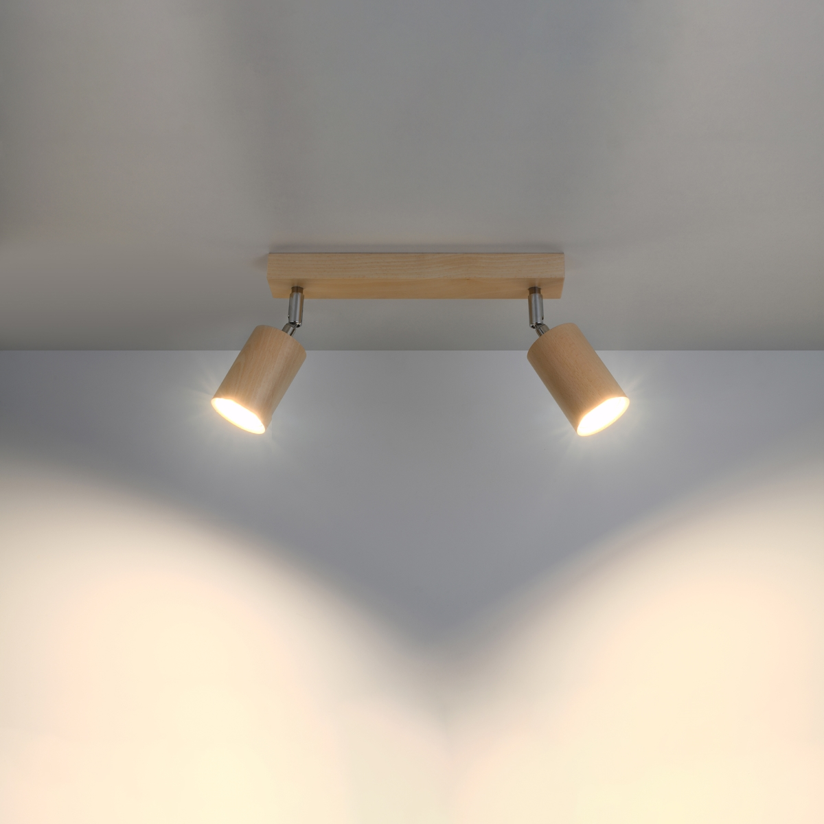 Ceiling lamp BERG 2 natural wood