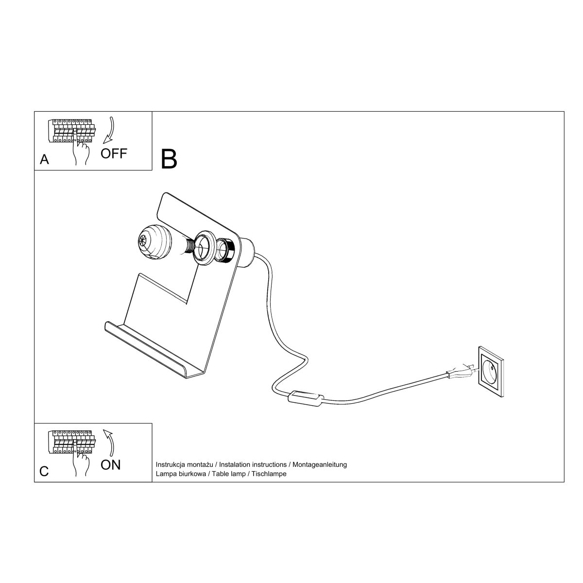 Table lamp INCLINE white