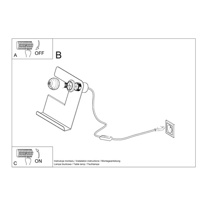 Table lamp INCLINE white