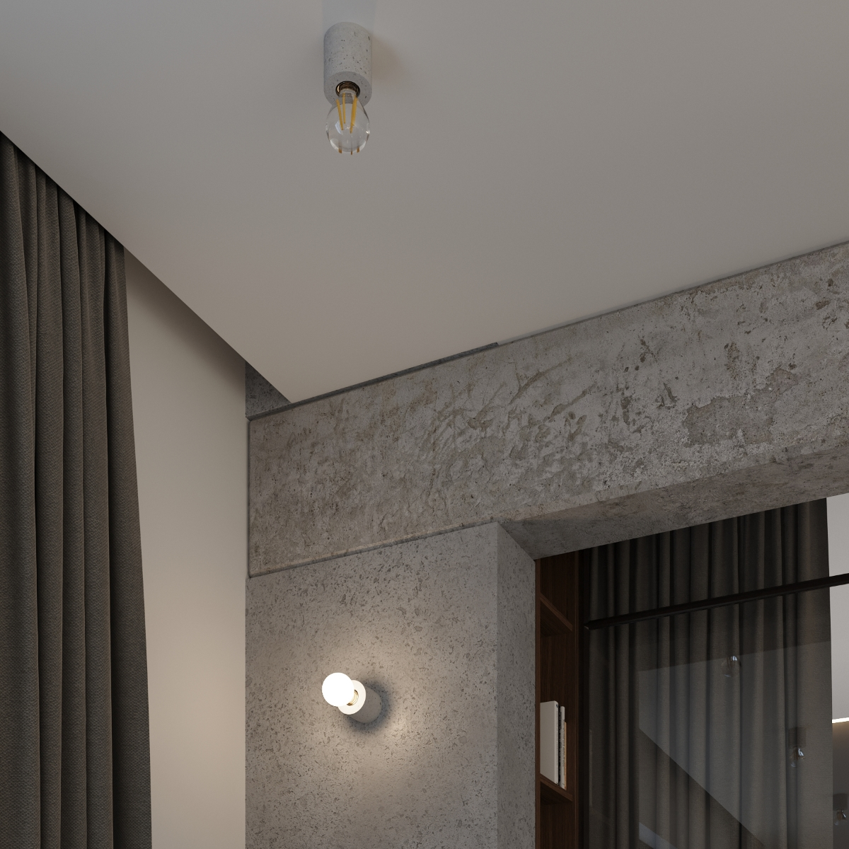 Ceiling lamp SALGADO concrete