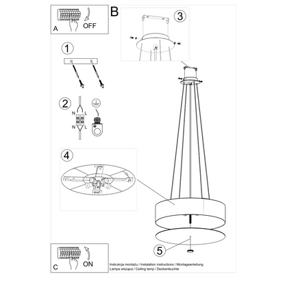 Chandelier SKALA 50 white