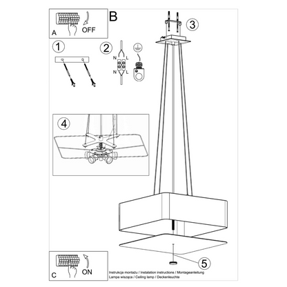 Chandelier LOKKO 45 black