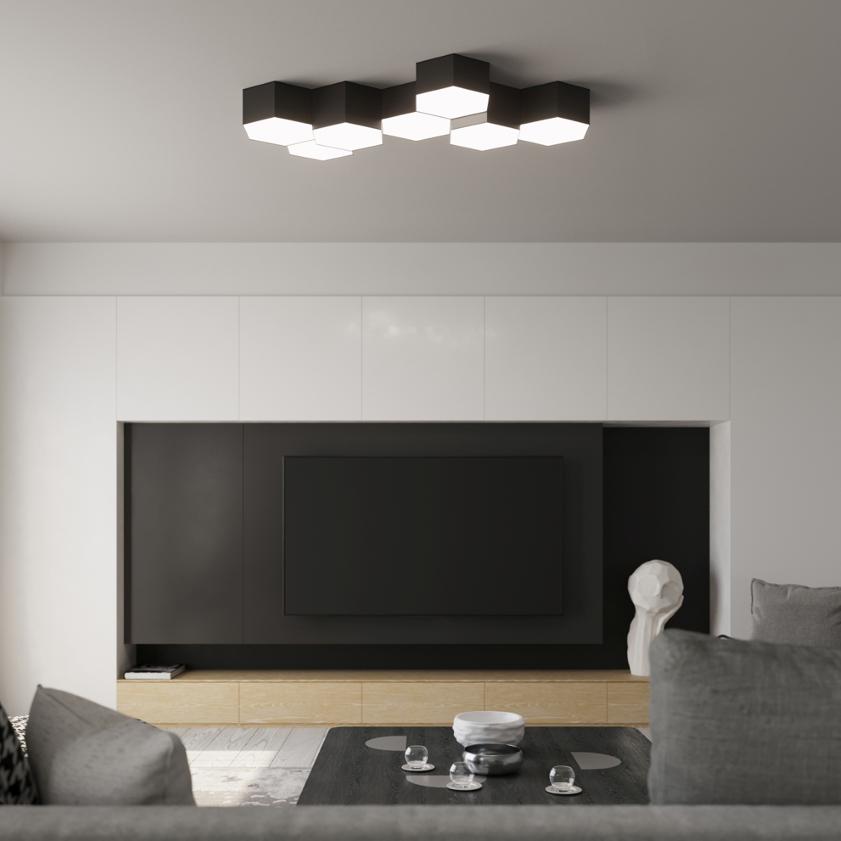 Ceiling lamp SUNDE 15 black