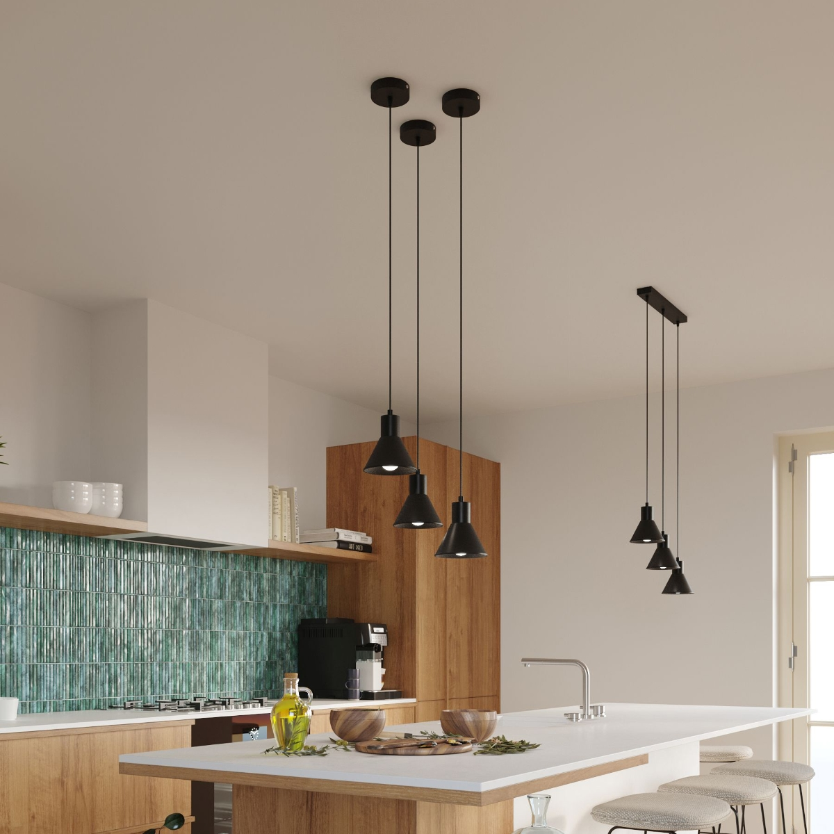 Pendant lamp TALEJA 1 black [E27]