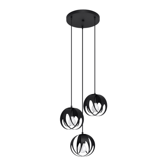 Pendant lamp TULOS 3P black