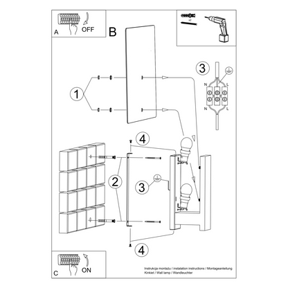 Wall lamp LAPPO white