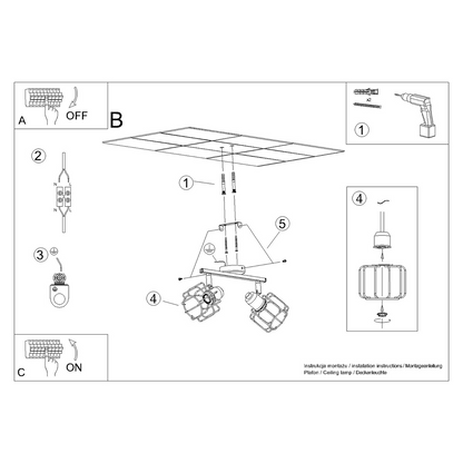 Ceiling lamp BELUCI 2 white