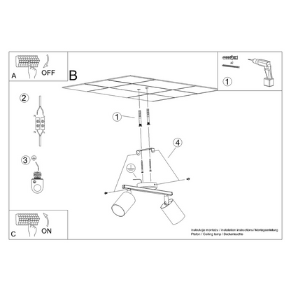 Ceiling lamp LEMMI 2 black