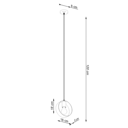 Pendant lamp TITRAN 1 biała