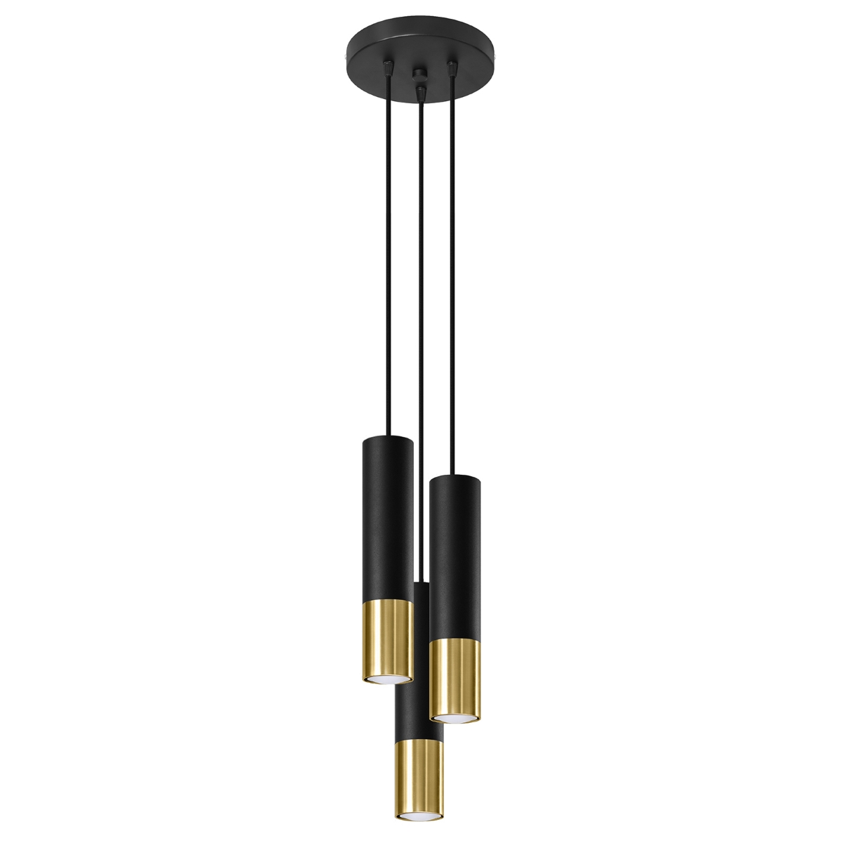 Pendant lamp LOOPEZ 3P black/golden