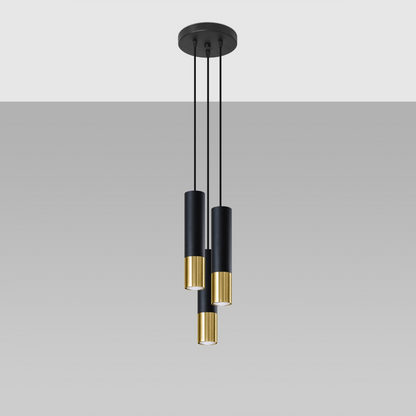 Pendant lamp LOOPEZ 3P black/golden