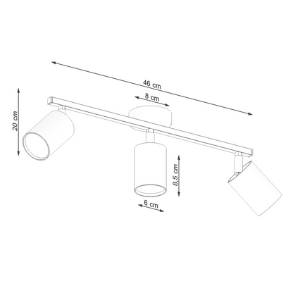 Ceiling lamp LEMMI 3 white