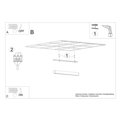 Ceiling lamp PINNE 200 grey