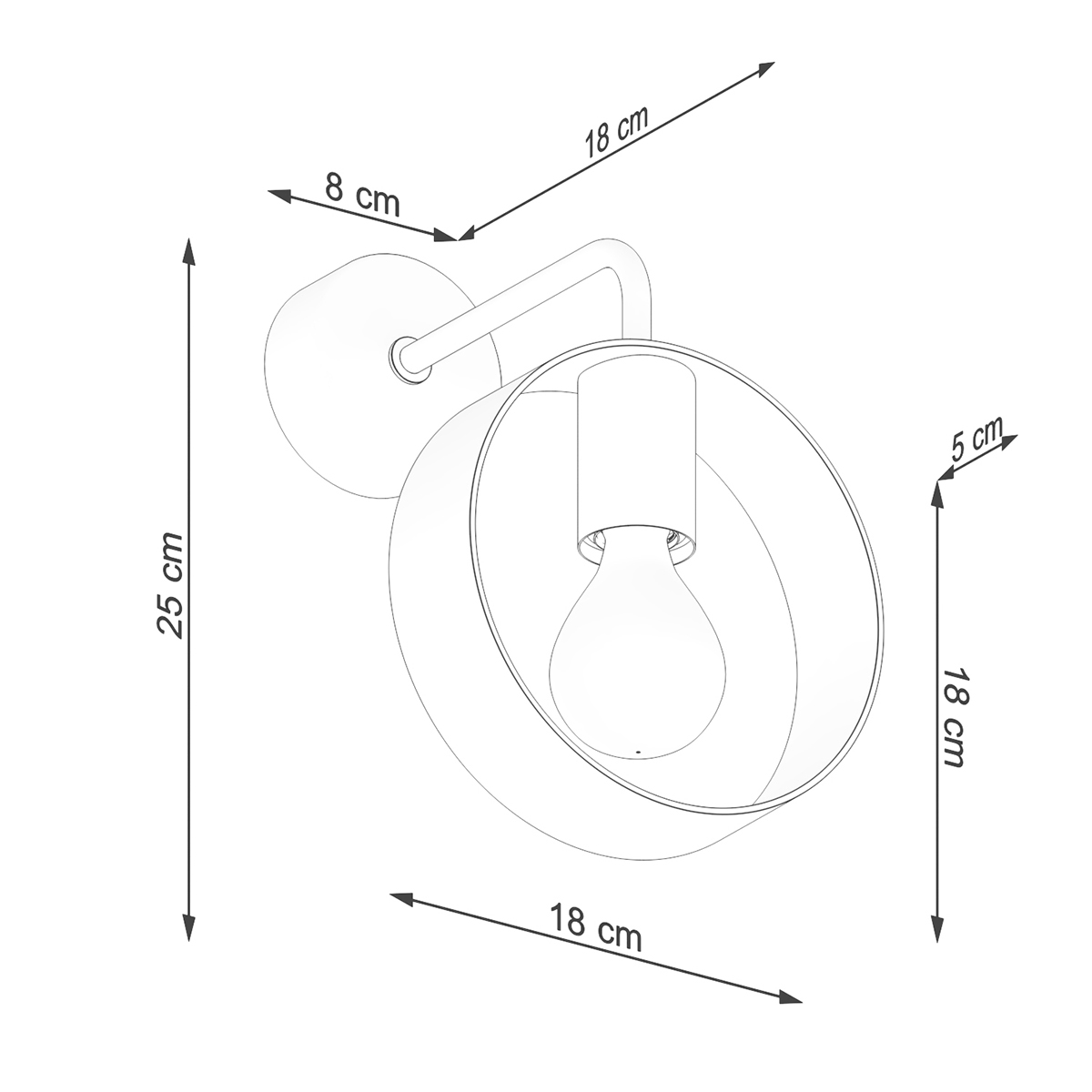 Wall lamp TITRAN 1 white