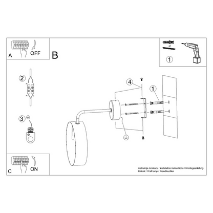 Wall lamp TITRAN 1 white