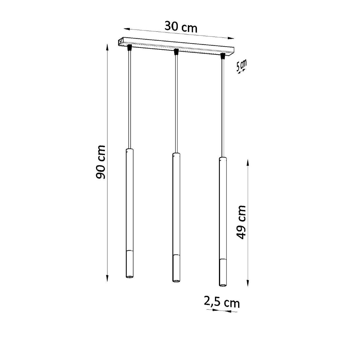 Taklampa MOZAICA 3L, Svart/Koppar