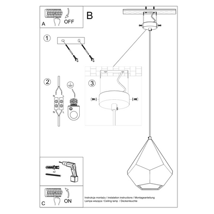 Ceramic pendant lamp PAVLUS