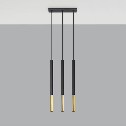 Pendant lamp MOZAICA 3L black/golden