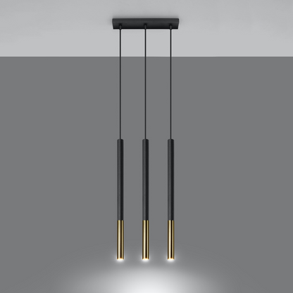 Pendant lamp MOZAICA 3L black/golden