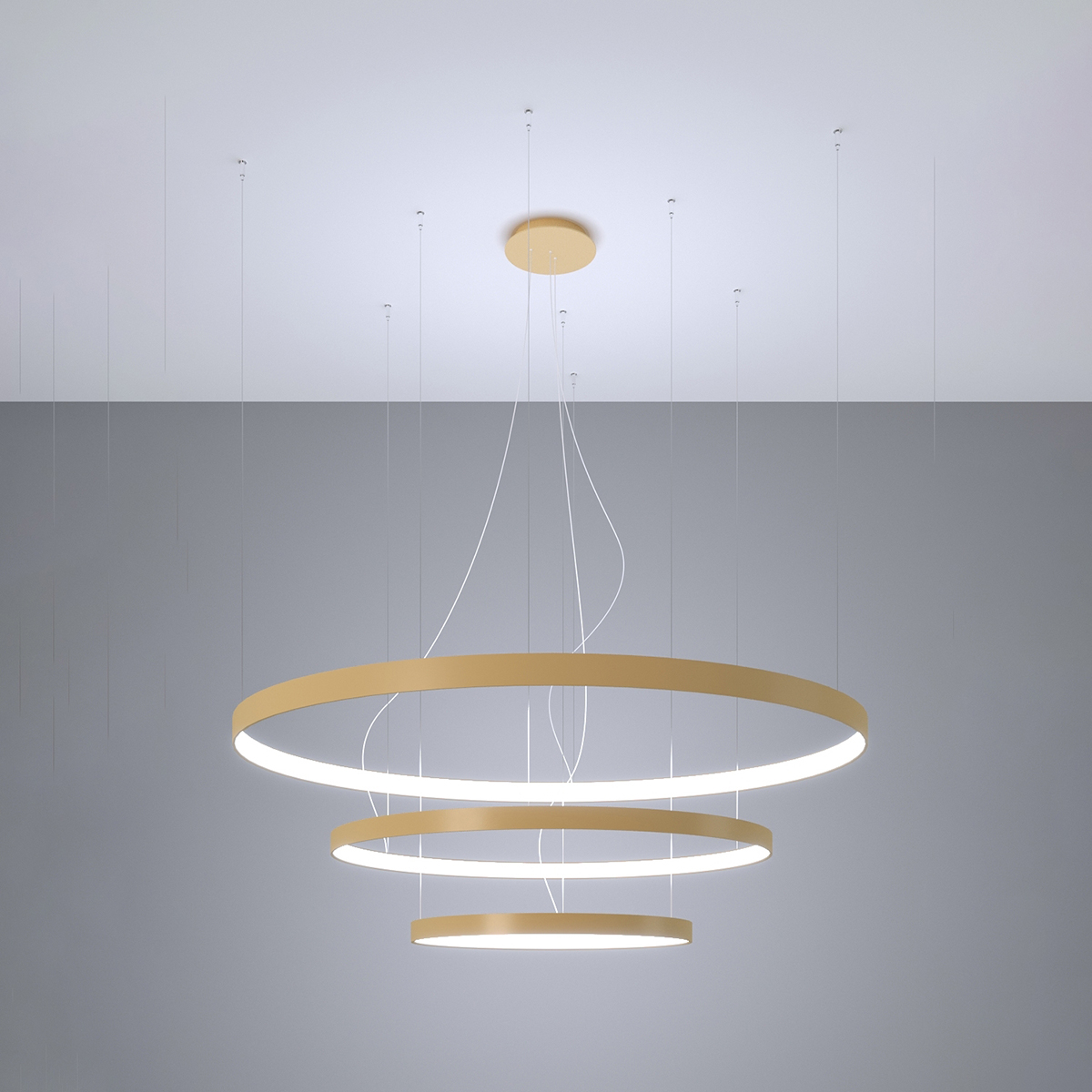 Chandelier RIO 3 55/78/110 golden LED 4000K