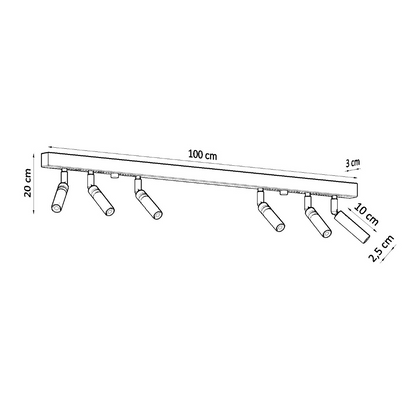 Ceiling lamp EYETECH 6 white