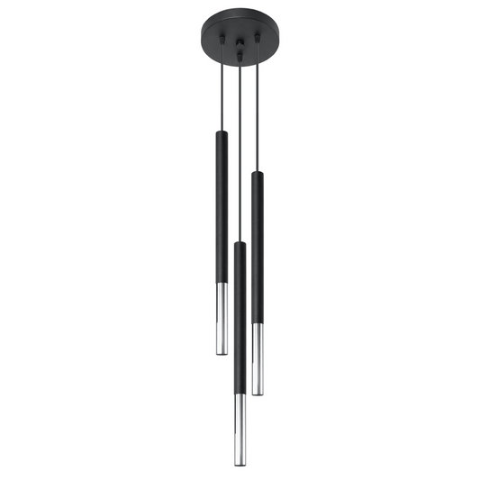 Pendant lamp MOZAICA 3P black/chrome