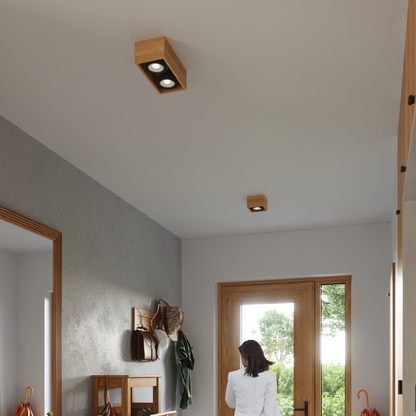 Ceiling lamp QUATRO 2 natural wood