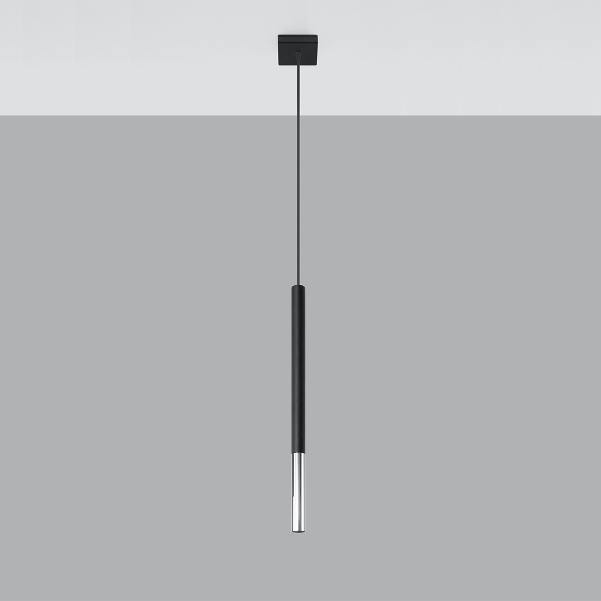 Pendant lamp MOZAICA 1 black/chrome