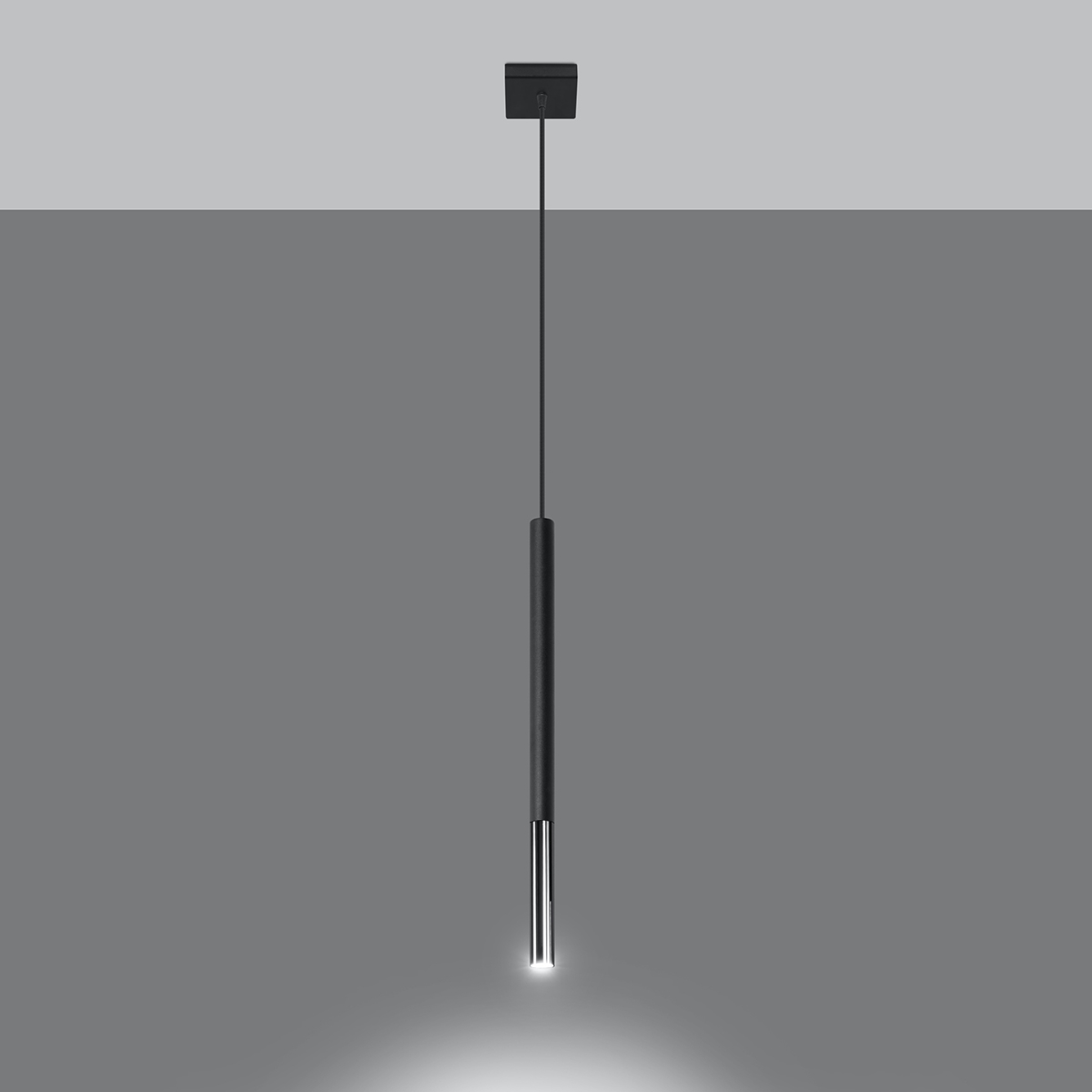 Pendant lamp MOZAICA 1 black/chrome