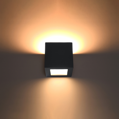 Wall lamp ceramic LEO black