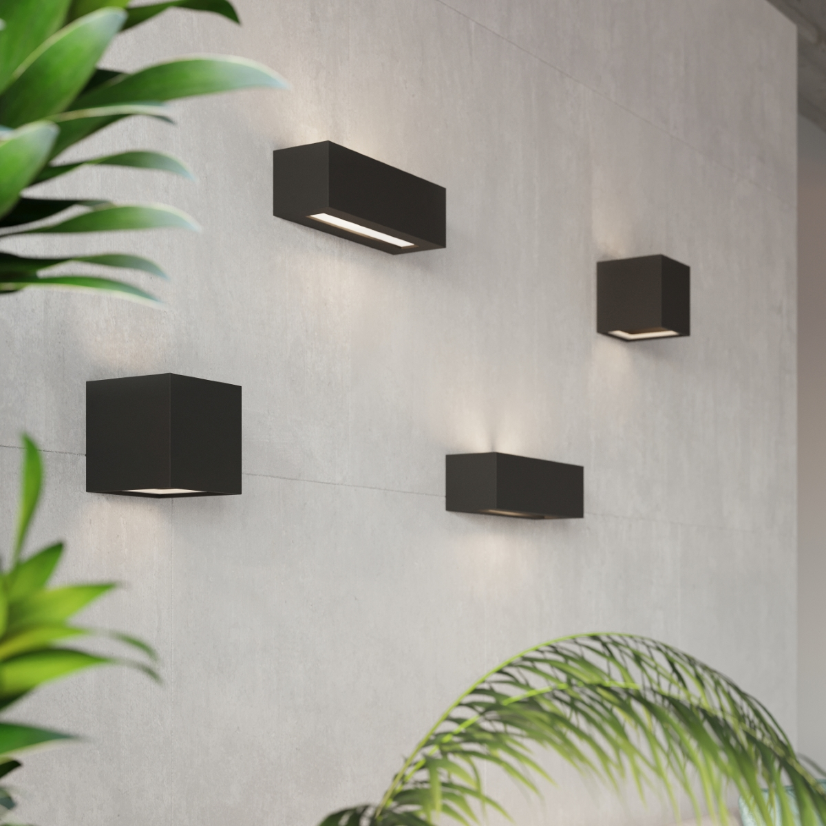 Wall lamp ceramic LEO black