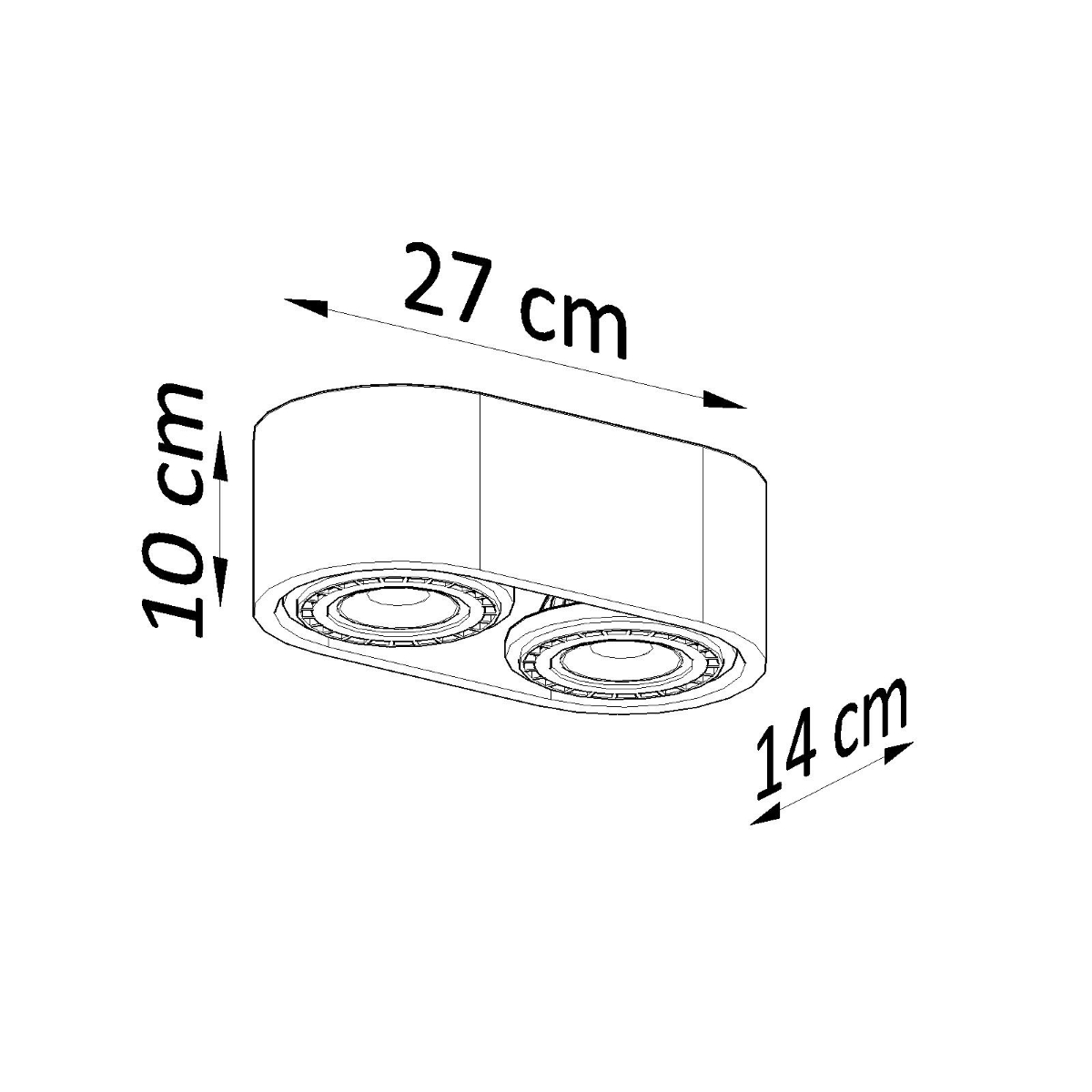 Ceiling lamp BASIC 2 natural wood