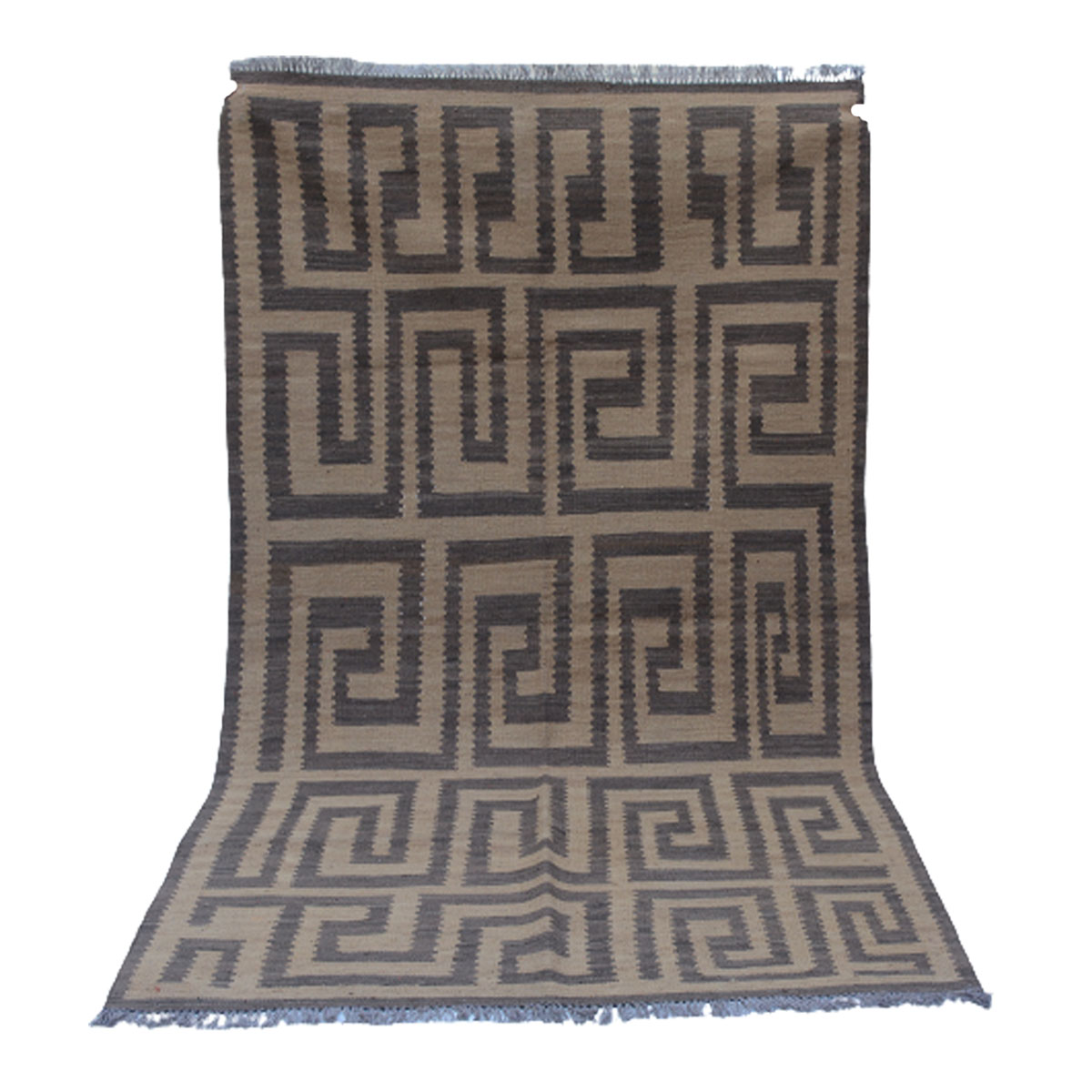 Modern Dark Grey Kilim Rug