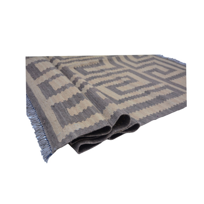 Modern Dark Grey Kilim Rug